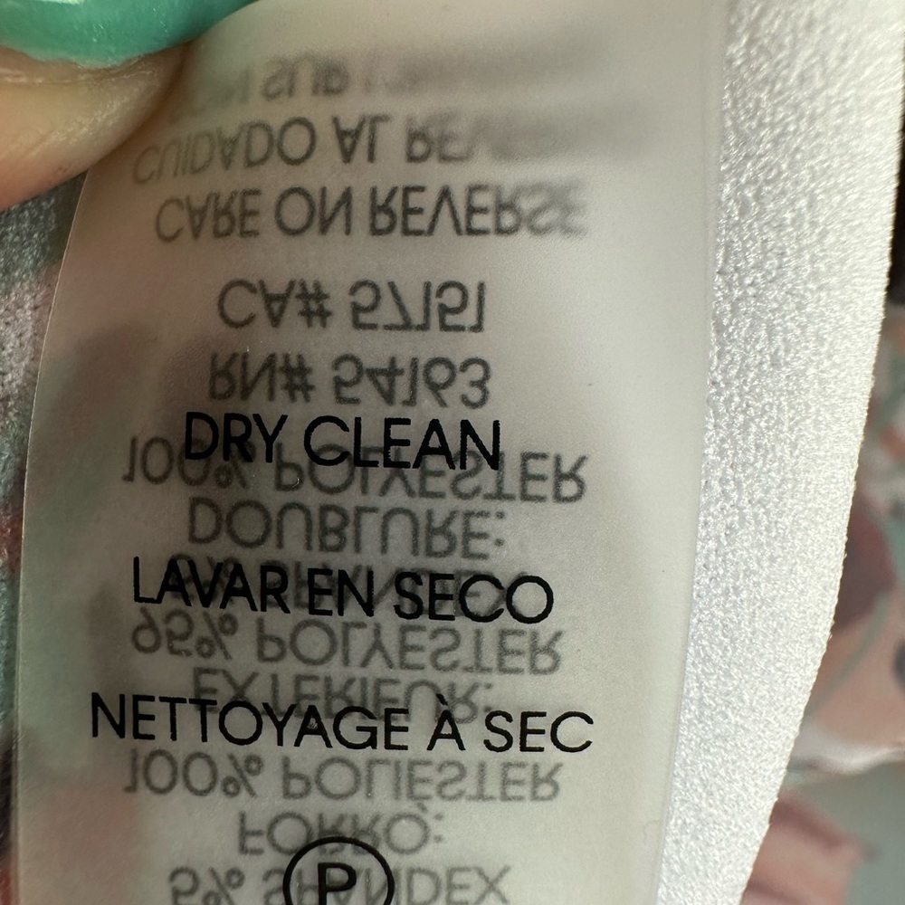 NWT Calvin Klein Women's Floral Dress Plus 22W V Neck Lined Zipper Stretch - Picture 11 of 13